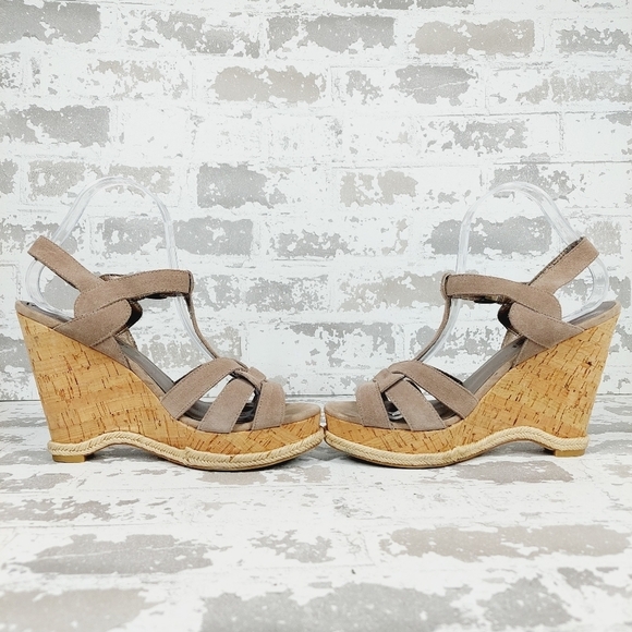 Moda Brown Leather Slip On Buckle Ankle Strap Wedge Platform Summer Sandals C239 - Picture 7 of 15